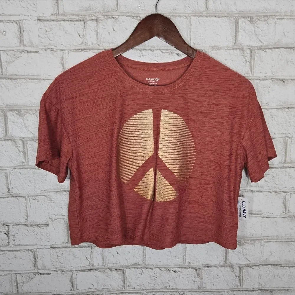 NWT Old Navy Active peace sign tee